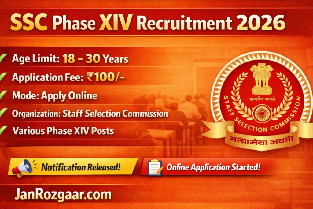 SSC Phase XIV Recruitment,SSC Phase XIV Notification 2026, SSC Exam, SSC exam date,SSC exam Prepration